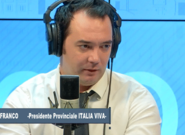 Stefano Franco durante l’intervista a Telebari sulle amministrative di Bari 2024